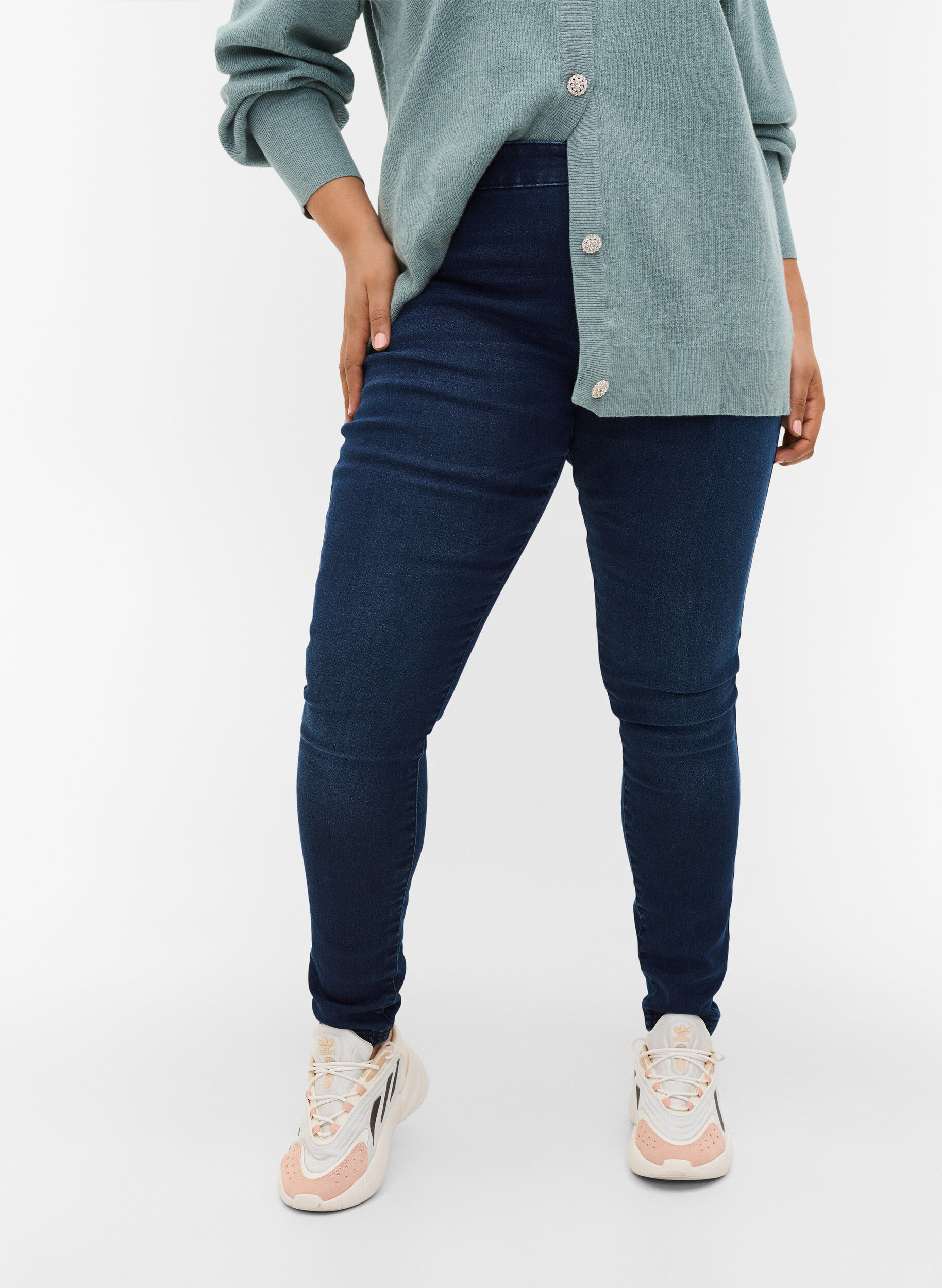 ZizziJeggings aus Baumwollmischung, Dark blue denim, Model image number 2