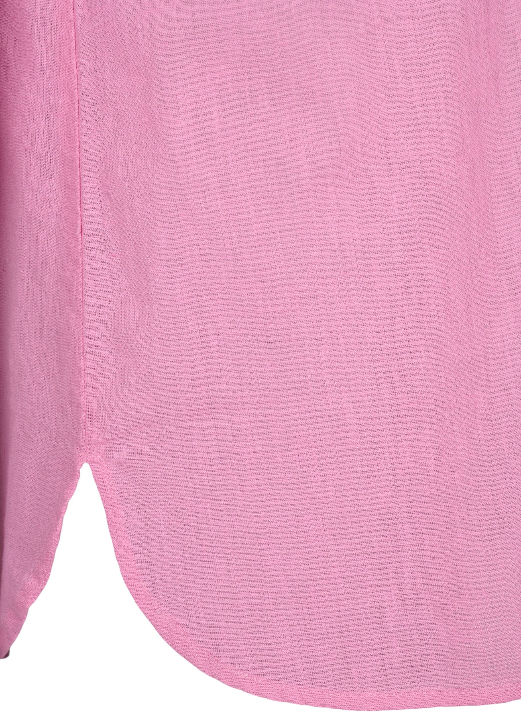 ZizziHemdbluse mit Knopfverschluss aus Baumwoll-/Leinengemisch, Rosebloom, Packshot image number 3