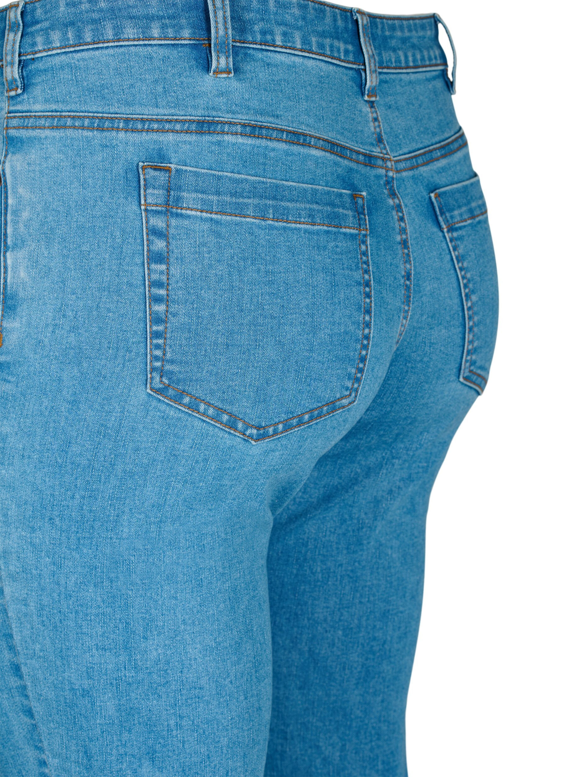 ZizziSchmal geschnittene Emily Jeans mit Perlen, Light Blue, Packshot image number 4