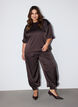 Ballonhose aus Satin mit Strasssteinen, Braun, Model image number 0