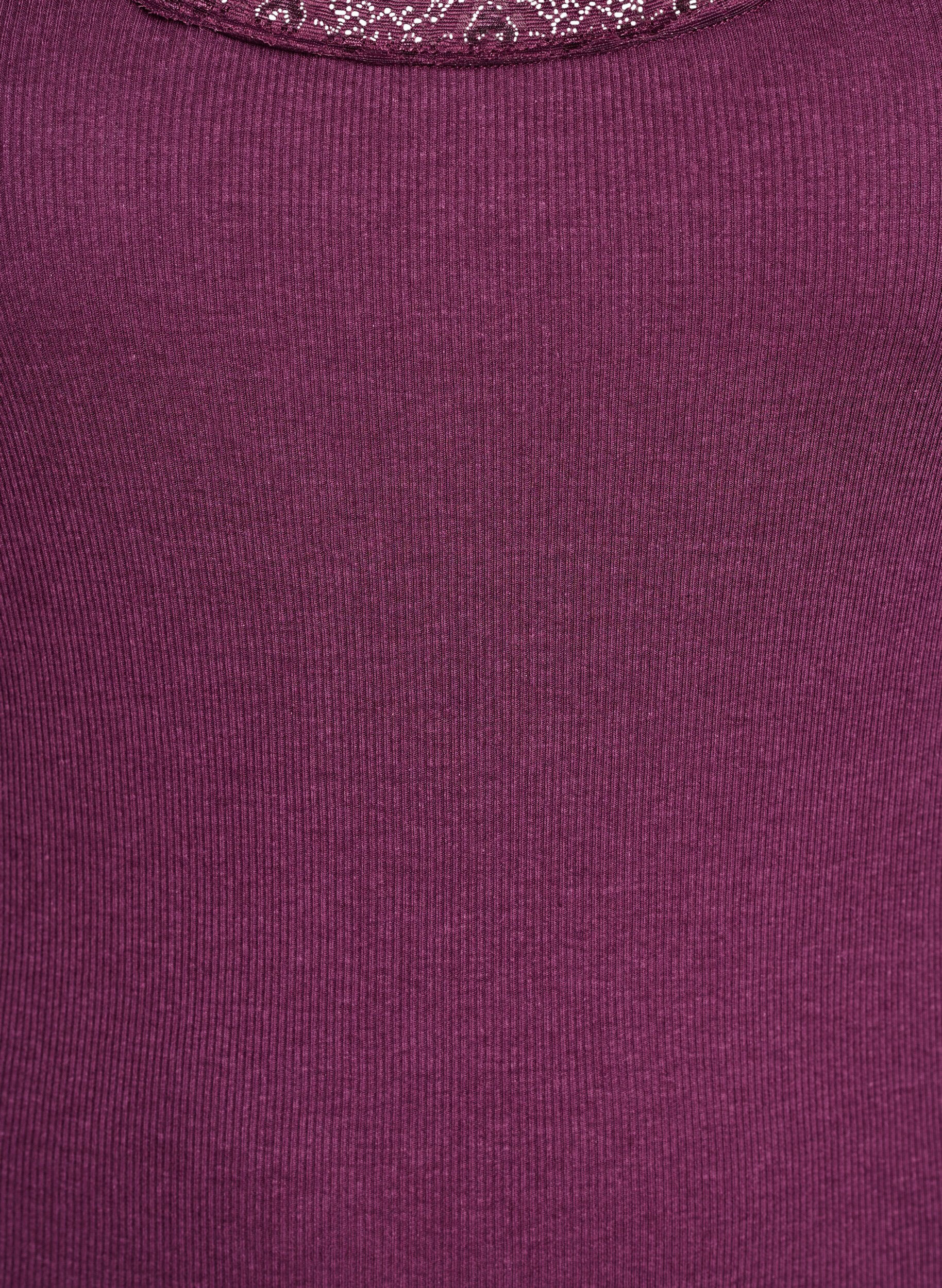 ZizziTop mit Spitzensaum, Dunkles Bordeaux, Packshot image number 2