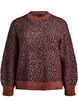 Strickpullover mit Animalprint und flauschigem Finish, Rot, Packshot image number 0