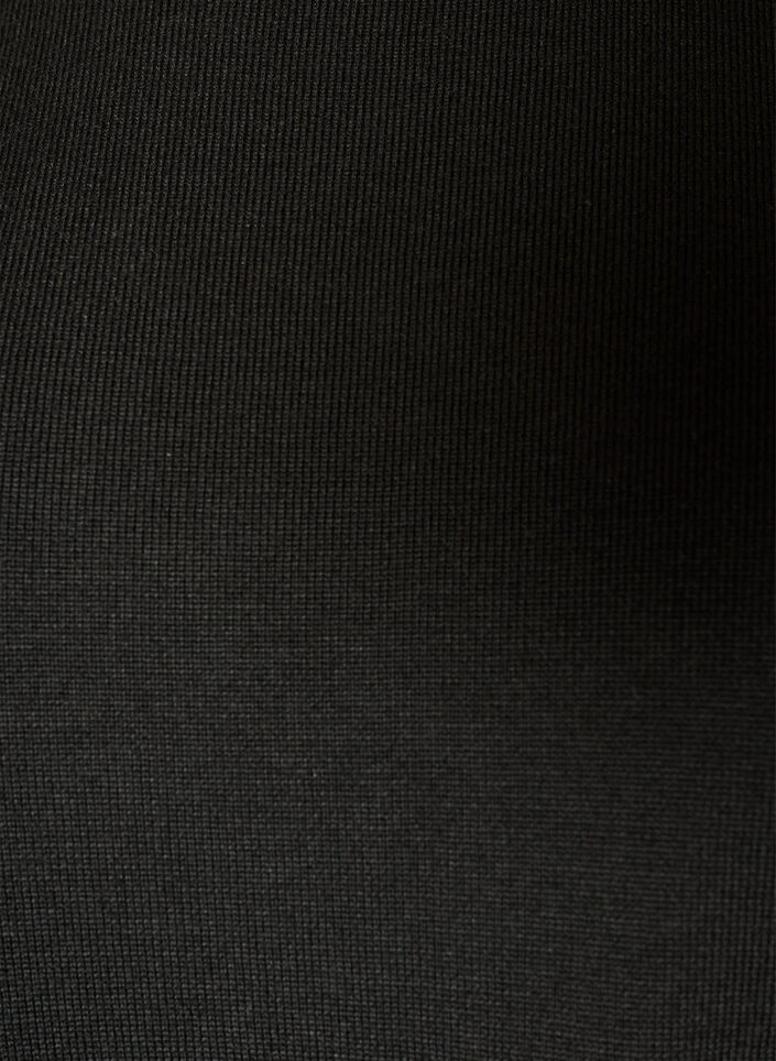 Kurzes Kleid aus Strick mit Spitzensaum, Schwarz, Packshot image number 2