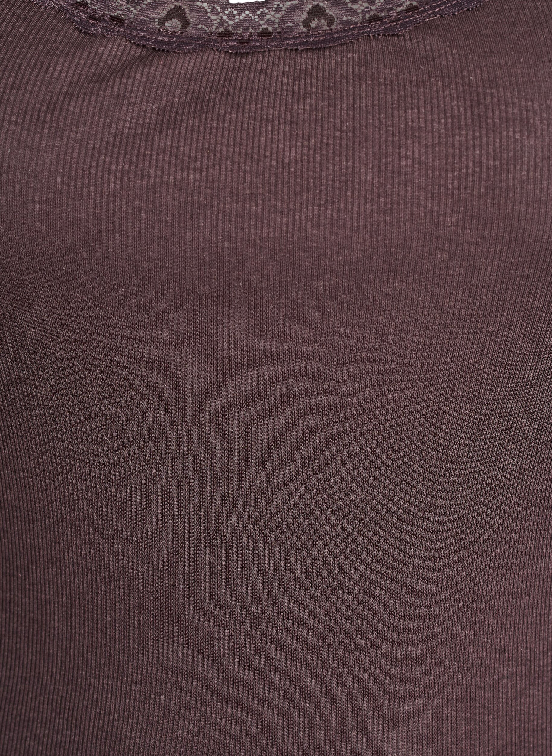 ZizziTop mit Spitzensaum, Braun, Packshot image number 2