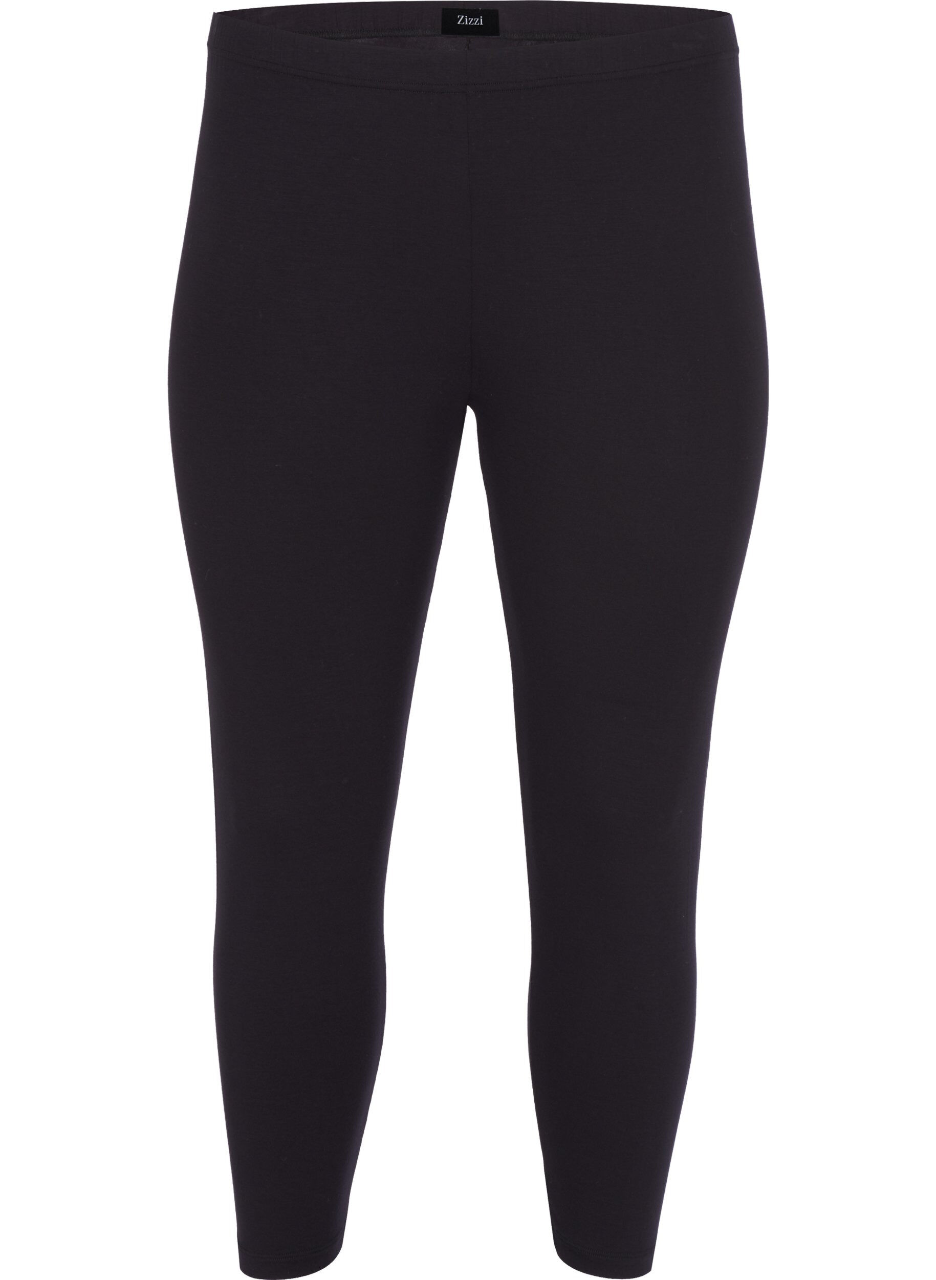 ZizziBasic 3/4-Leggings aus Viskose, Schwarz, Packshot image number 0