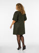 Kleid aus Jacquard mit Puff&auml;rmeln und A-Linie, Gr&uuml;n, Model image number 2