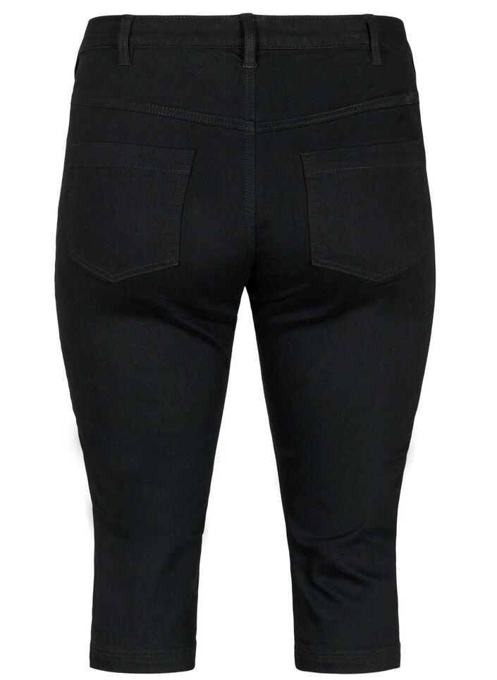 Emily Schmale Passform Denim-Caprihose, Black, Packshot image number 1