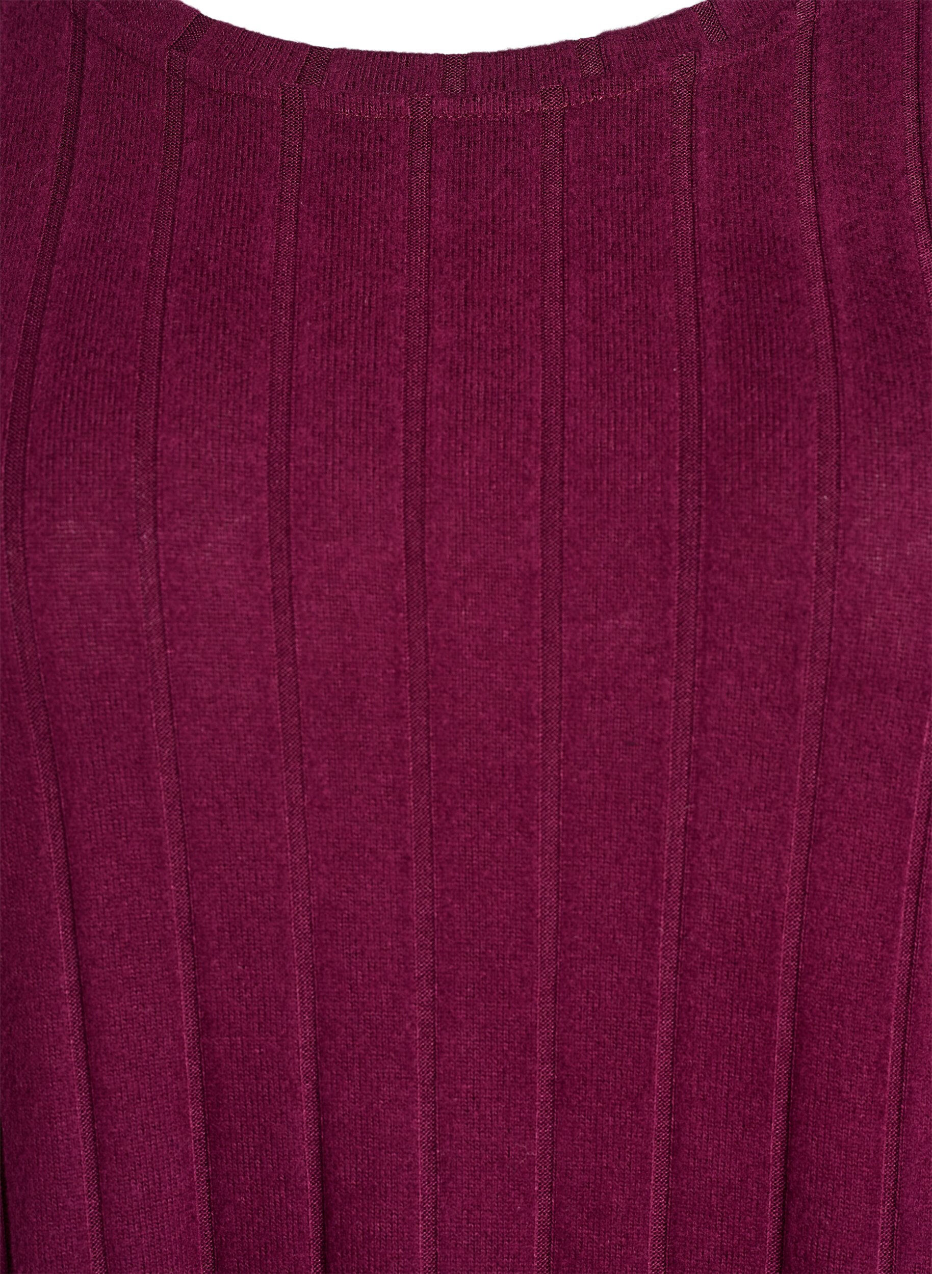 ZizziLockere Bluse mit 3/4-&Auml;rmeln, Dunkles Bordeaux, Packshot image number 2