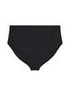 Einfarbige hoch taillierte Bikinihose, Schwarz, Packshot image number 1