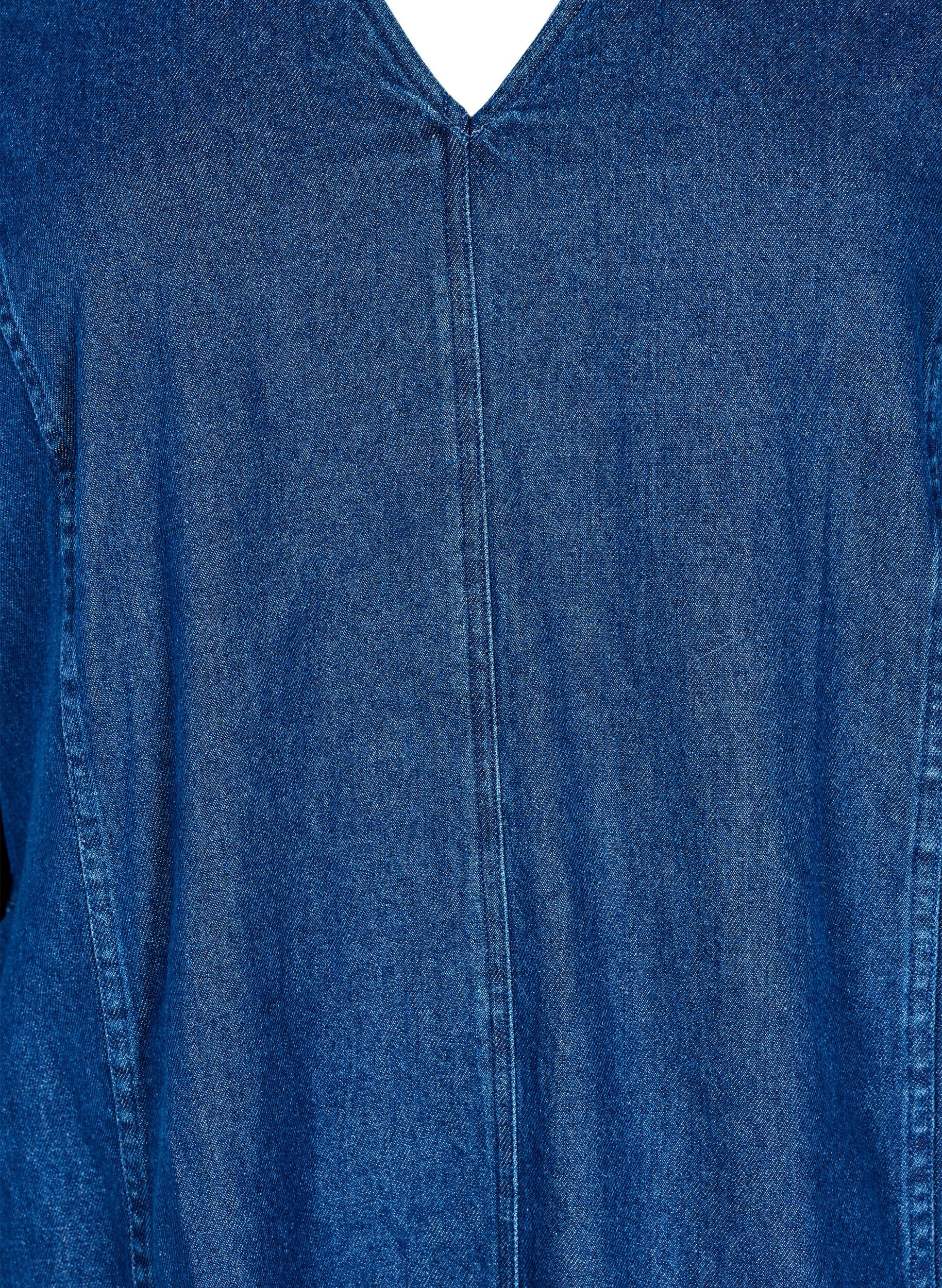 ZizziJeanskleid mit 3/4-&Auml;rmeln, Blau, Packshot image number 2