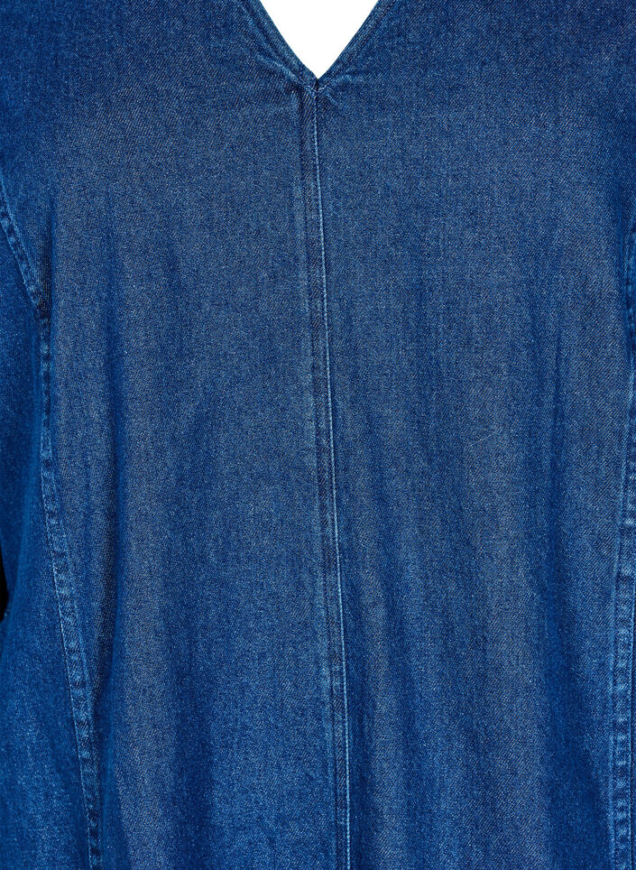 Jeanskleid mit 3/4-&Auml;rmeln, Blau, Packshot image number 2