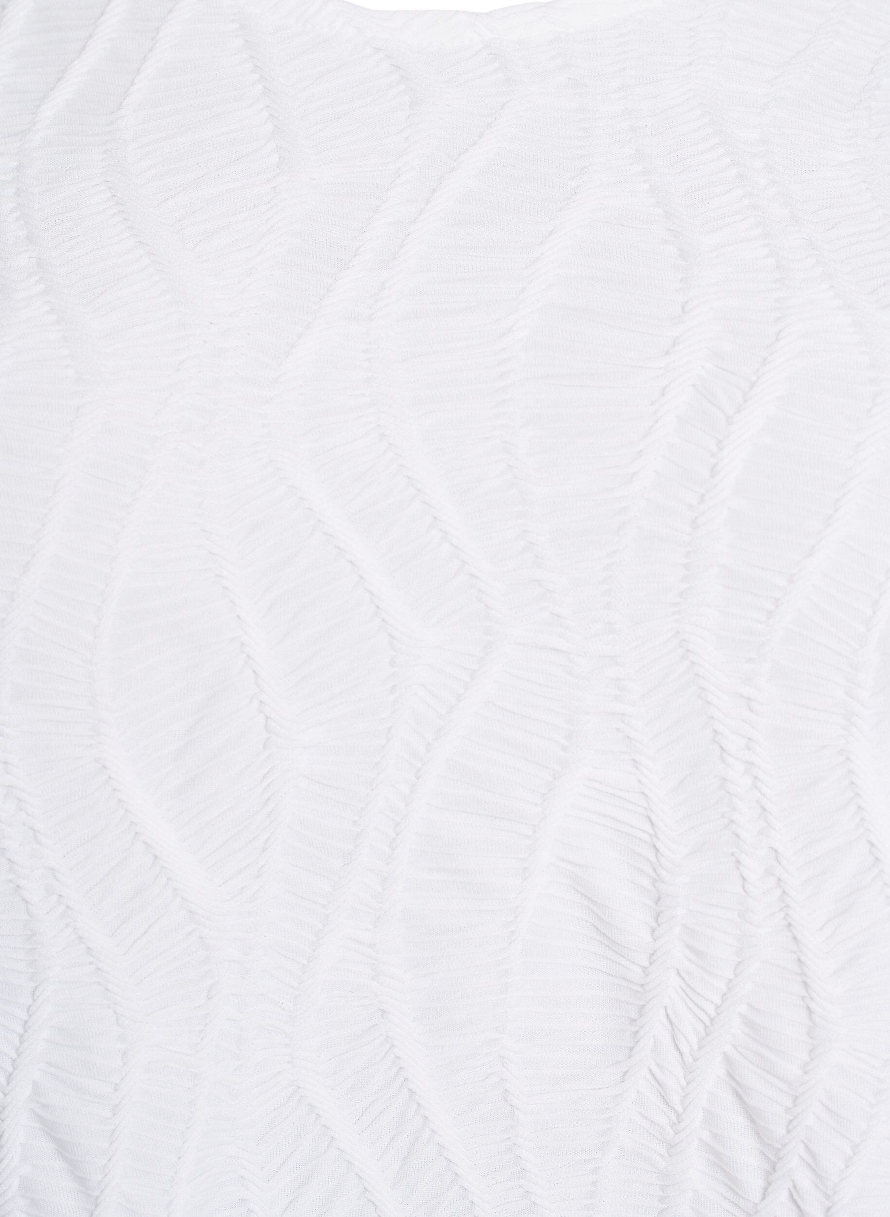 ZizziBluse mit Struktur und 3/4-&Auml;rmeln, Wei&szlig;, Packshot image number 2