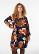 Kurzes Baumwollkleid mit Gummisaum und langen &Auml;rmeln, Schwarz, Model image number 0