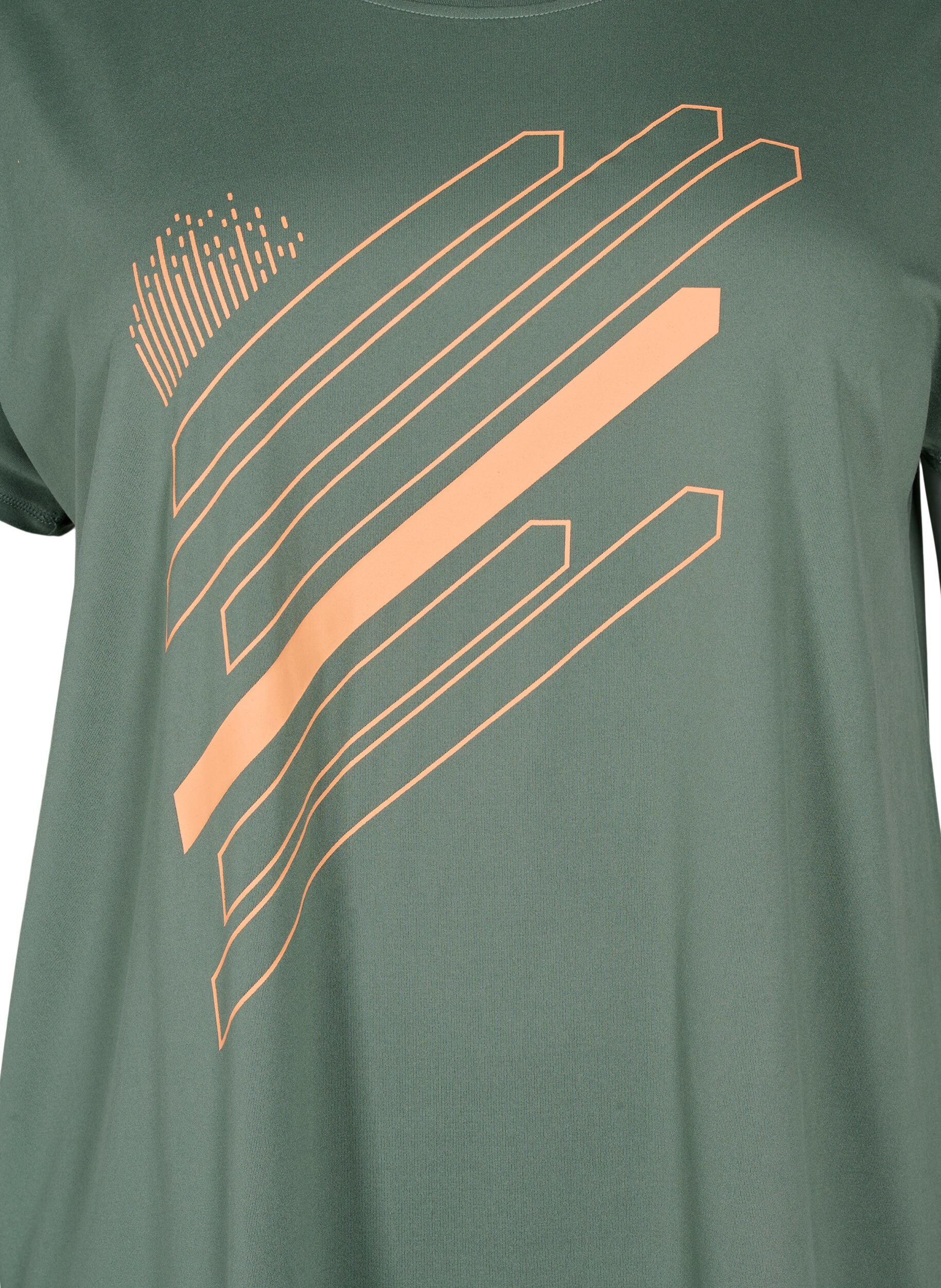 ZizziTrainingsshirt mit kurzen &Auml;rmeln und Print, Laurel W. w. Print, Packshot image number 2