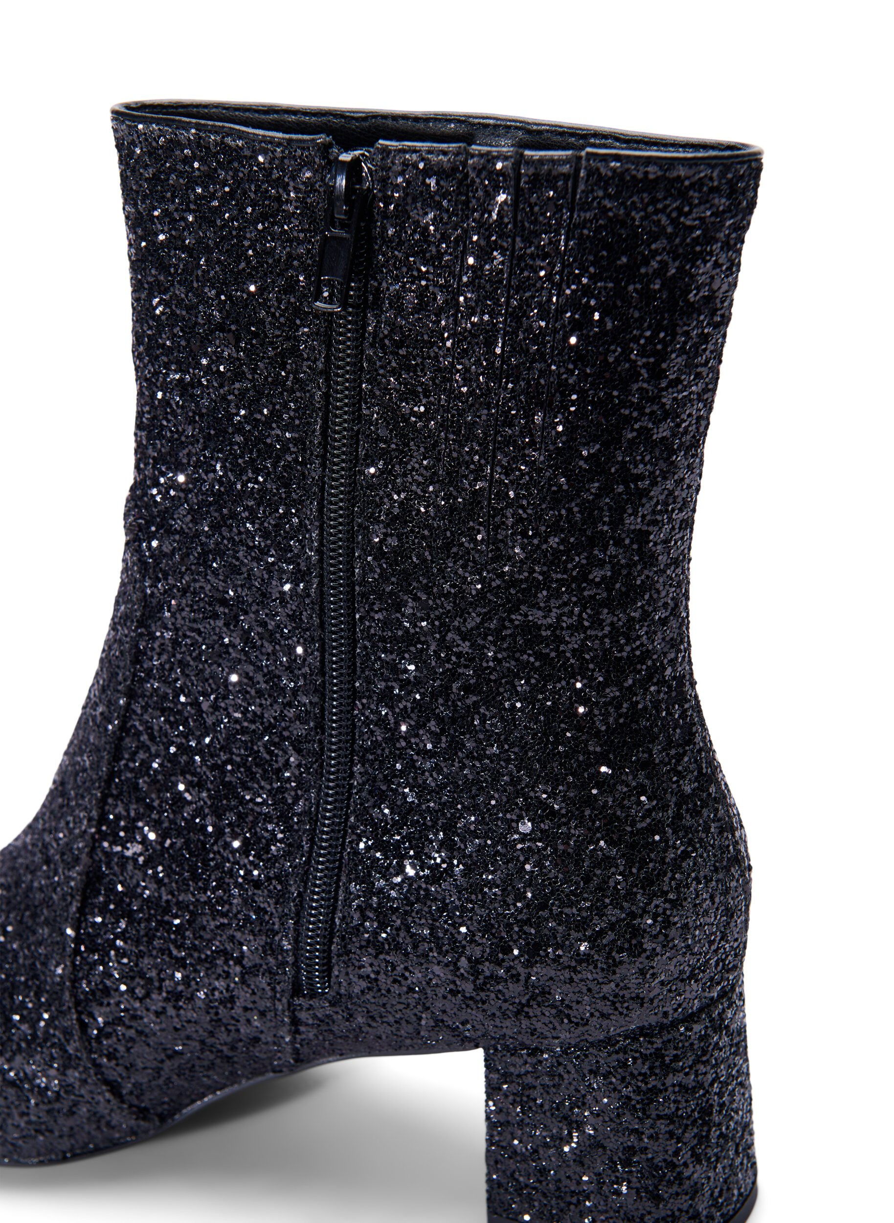 ZizziExtra-Weite &ndash; Glitzer-Stiefelette, Black, Packshot image number 2