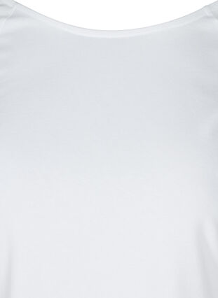 T-Shirt aus Baumwolle mit 2/4-Ärmeln, White, Packshot image number 2