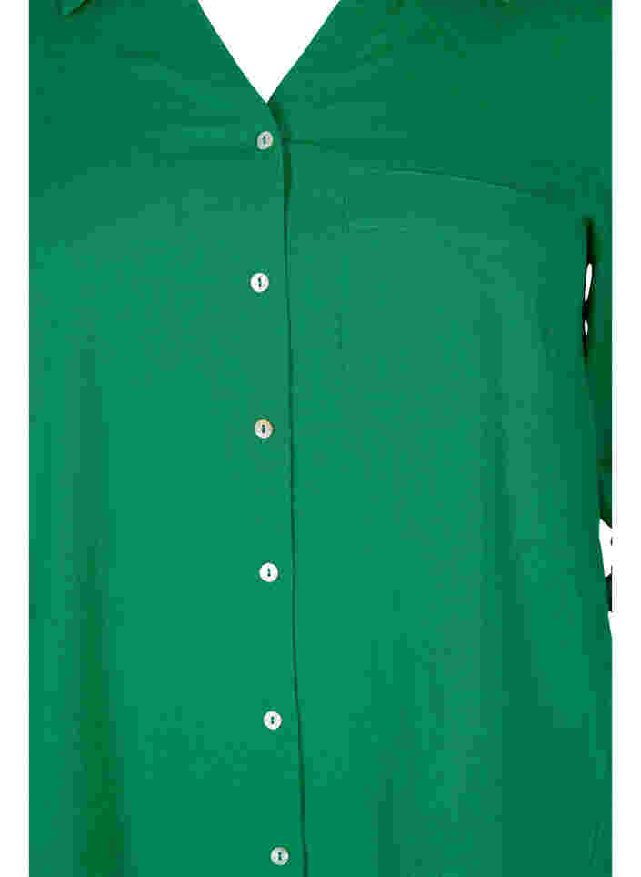 Bluse mit 3/4-Ärmeln und Knöpfen, Jolly Green, Packshot image number 2