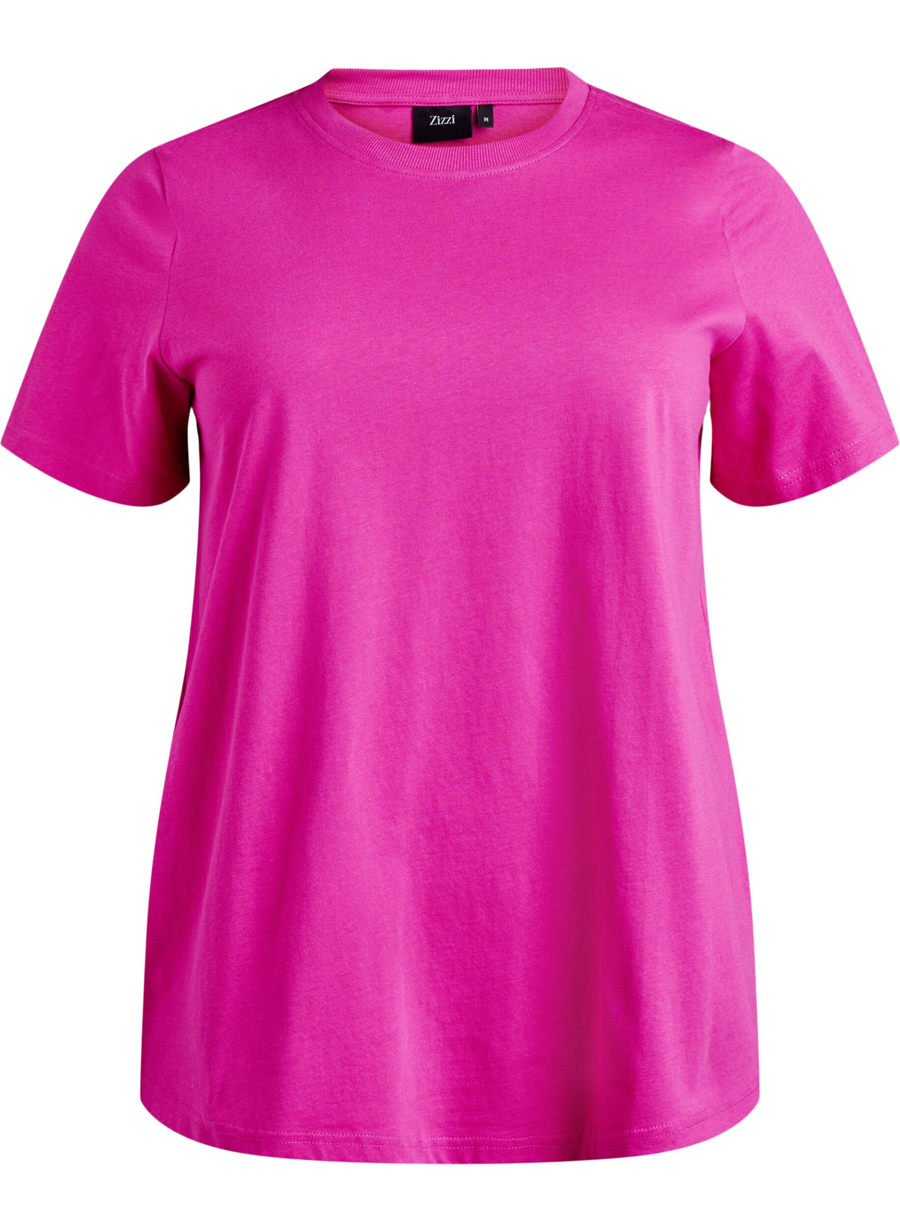 Basic-T-Shirt aus Baumwolle mit Rundhalsausschnitt