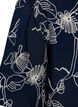 Kurzes A-Linienkleid mit Stickmuster, Blau, Packshot image number 3