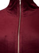 Weicher Cardigan aus Velours mit Rei&szlig;verschluss und hohem Kragen, Rot, Packshot image number 2