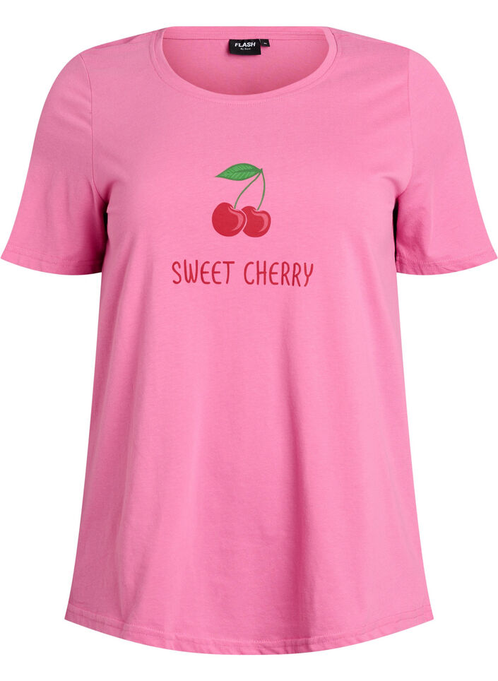 T-Shirt mit Print, Pink, Packshot image number 0