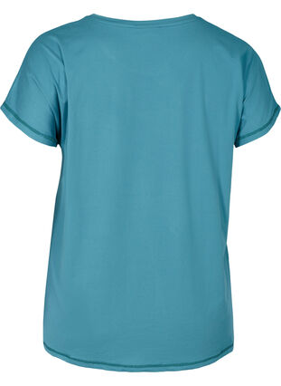 Einfarbiges Trainings-T-Shirt, Storm Blue, Packshot image number 1