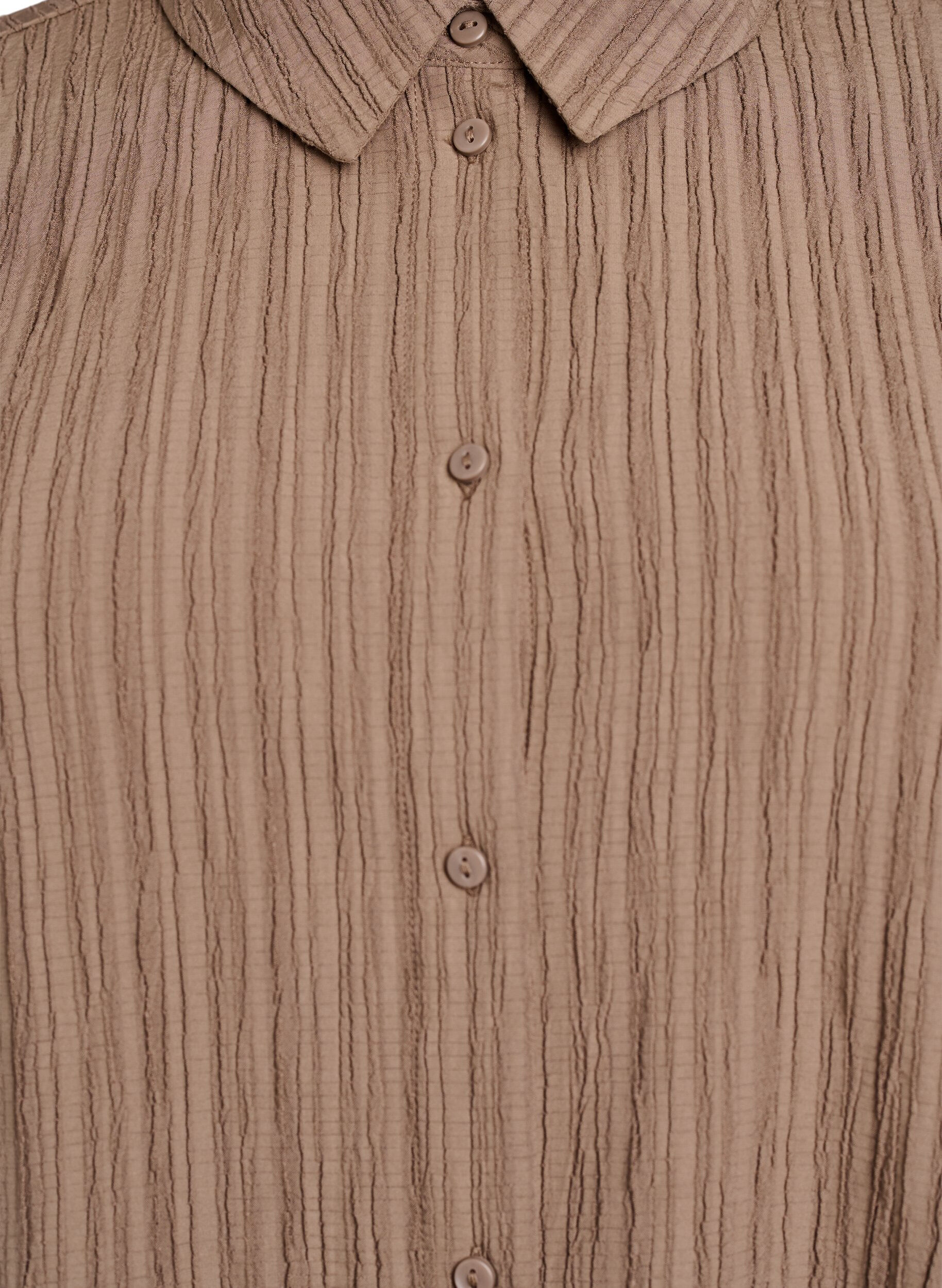 ZizziFLASH - Bluse mit Textur, Braun, Packshot image number 2