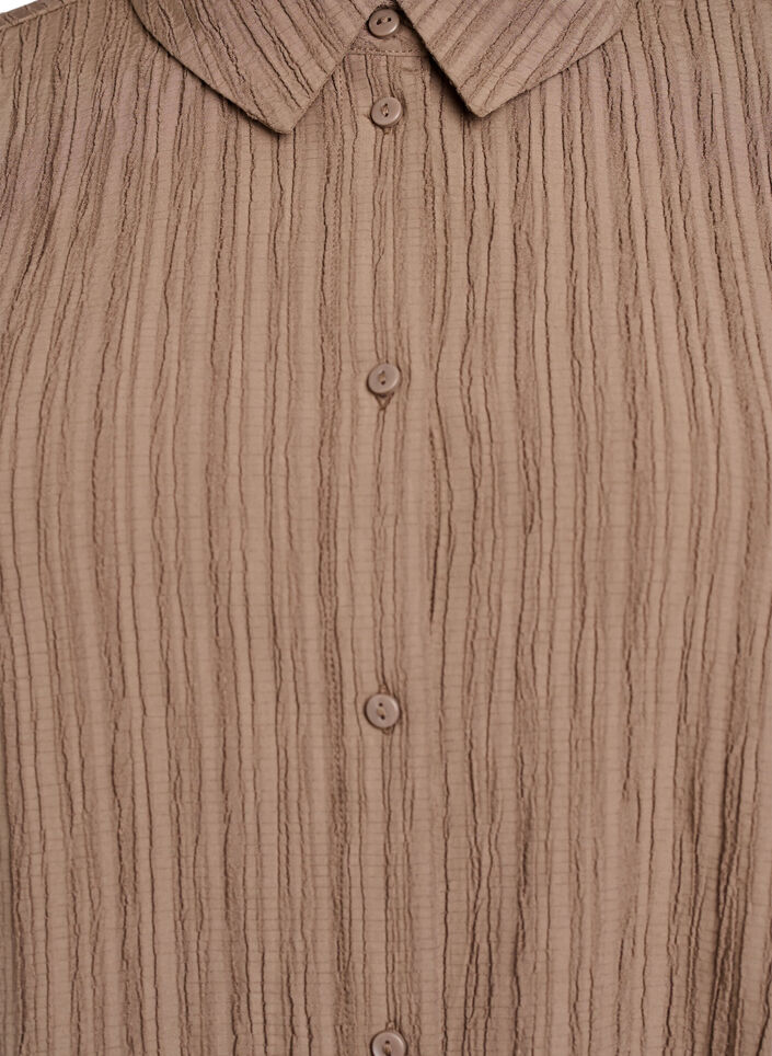 FLASH - Bluse mit Textur, Braun, Packshot image number 2