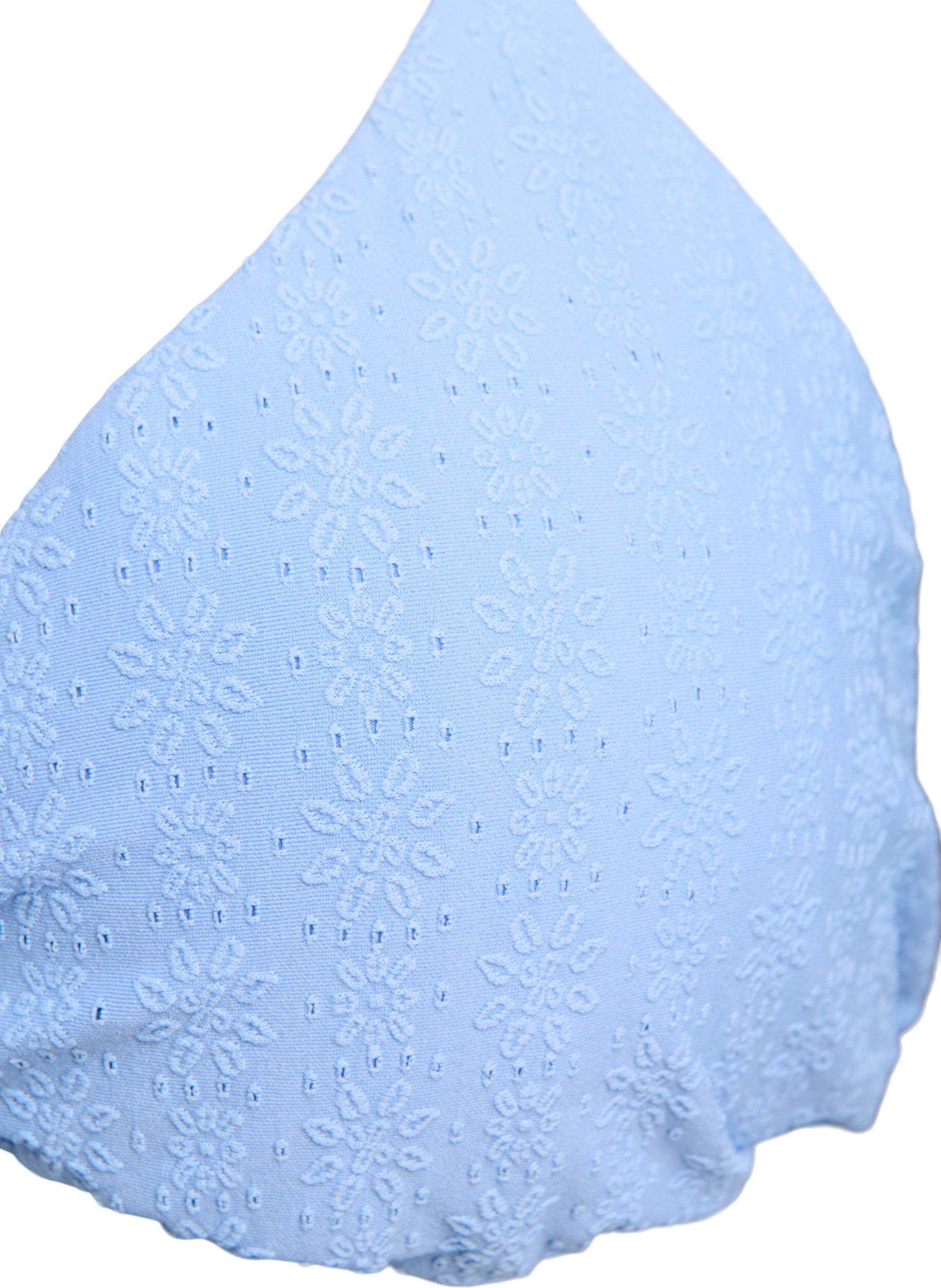 ZizziTriangel-Bikinioberteil mit Strukturmuster, Blau, Packshot image number 2