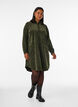 Hemdblusenkleid aus Cord mit Kragen und Knopfleiste, Gr&uuml;n, Model image number 1