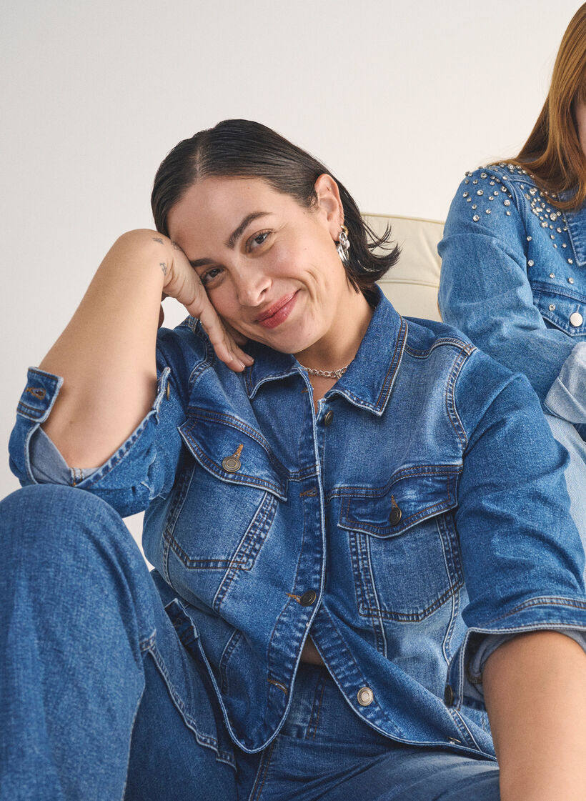 Jeansjacke im klassischen Schnitt, Blau, Image image number 0