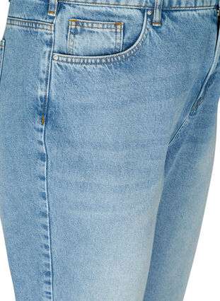 Cropped Mom Fit Mille Jeans mit lockerer Passform, Light blue denim, Packshot image number 2