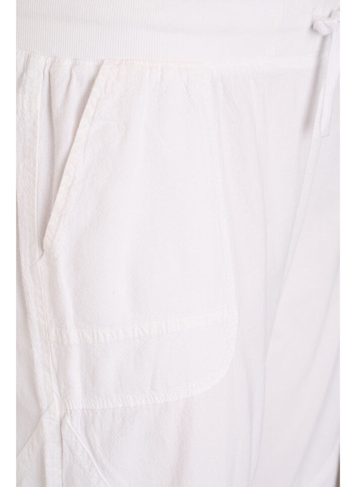 Capri-Hose aus Baumwolle, Wei&szlig;, Packshot image number 2