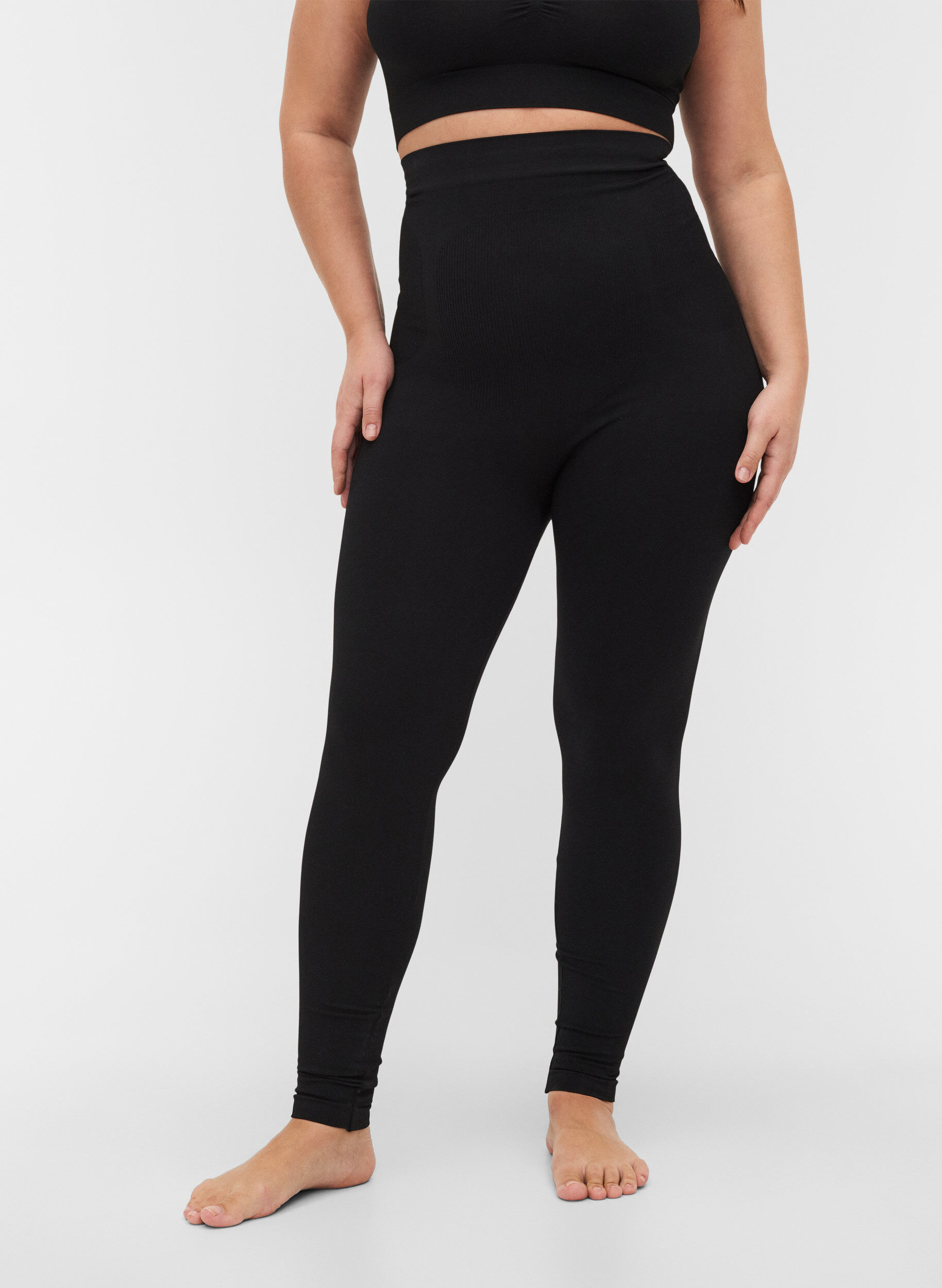ZizziShapewear Leggings mit hoher Taille, Black, Model image number 3