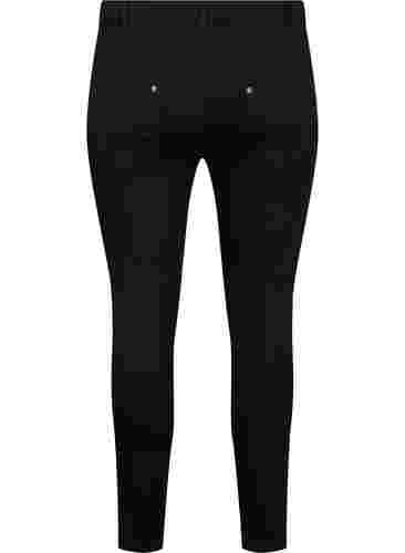 Cropped Amy Jeans mit Reißverschluss, Black denim, Packshot image number 1