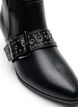 Extra-Weite - Leder-Stiefelette mit Riemen und Nieten, Schwarz, Packshot image number 3