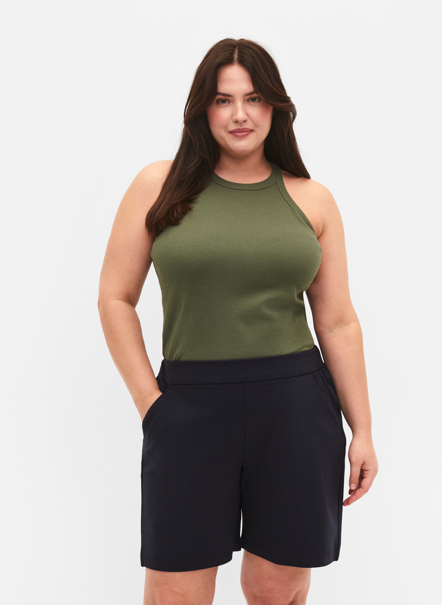 ZizziMaddison Shorts mit normaler Passform, Night Sky, Model image number 0