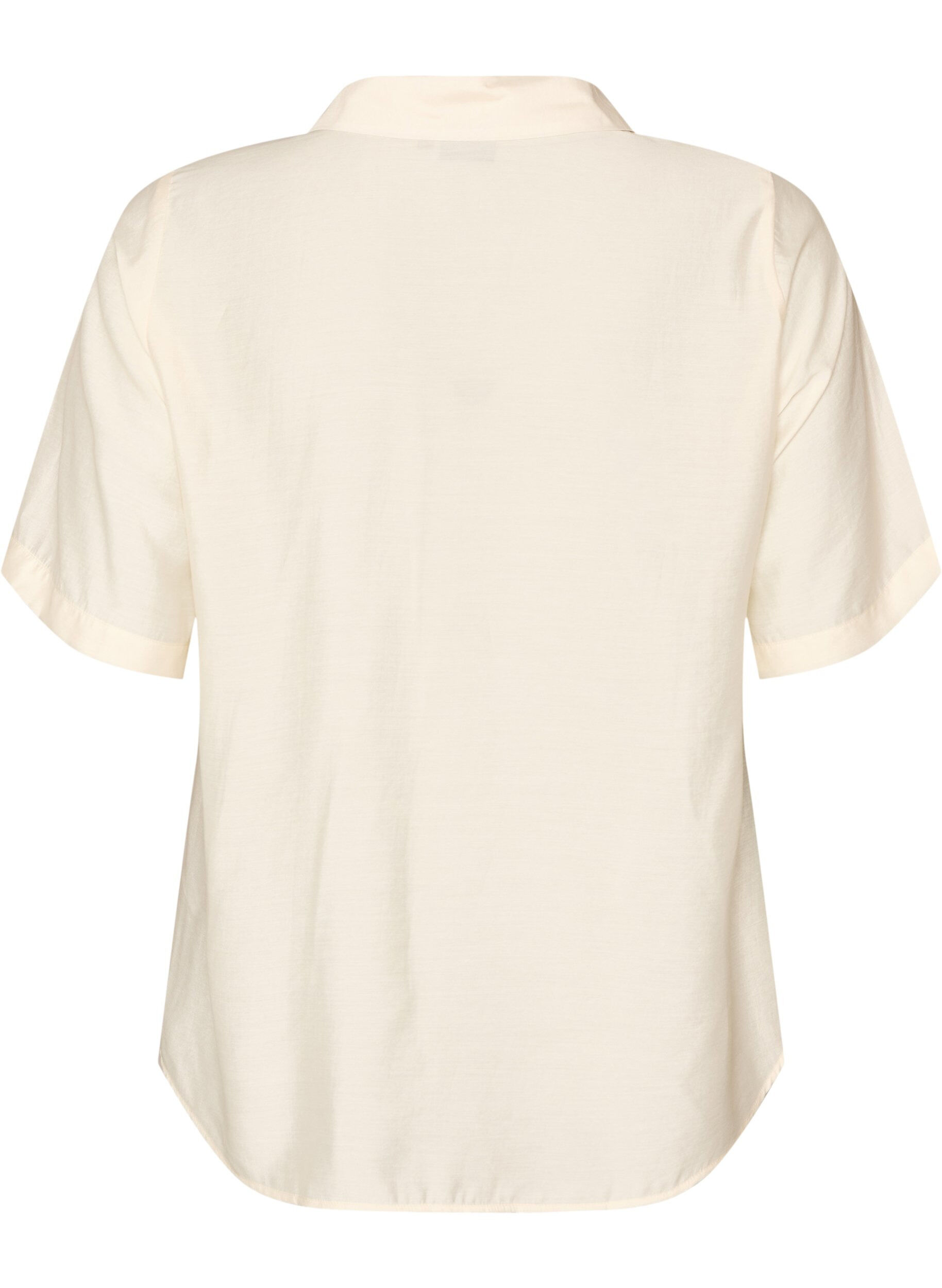 ZizziBluse mit ellbogenlangen &Auml;rmeln und gebl&uuml;mten Details, Beige, Packshot image number 1