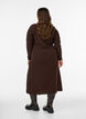 Midi-Kleid mit welliger Struktur und langen &Auml;rmeln, Braun, Model image number 2