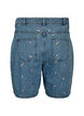 Shorts aus Denim mit bestickten Blumen, Blau, Packshot image number 1