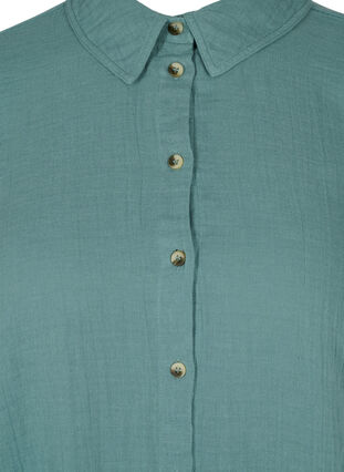 Lange Hemdbluse aus Baumwolle mit klassischem Kragen, Sagebrush Green, Packshot image number 2