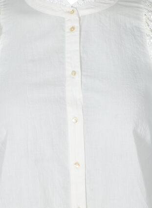 Hemdbluse aus Baumwolle mit Lochstickerei, Bright White, Packshot image number 2