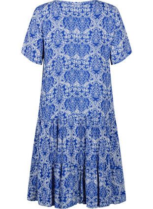 Kurzärmliges Viskose-Kleid mit Aufdruck, S. the web Oriental, Packshot image number 1