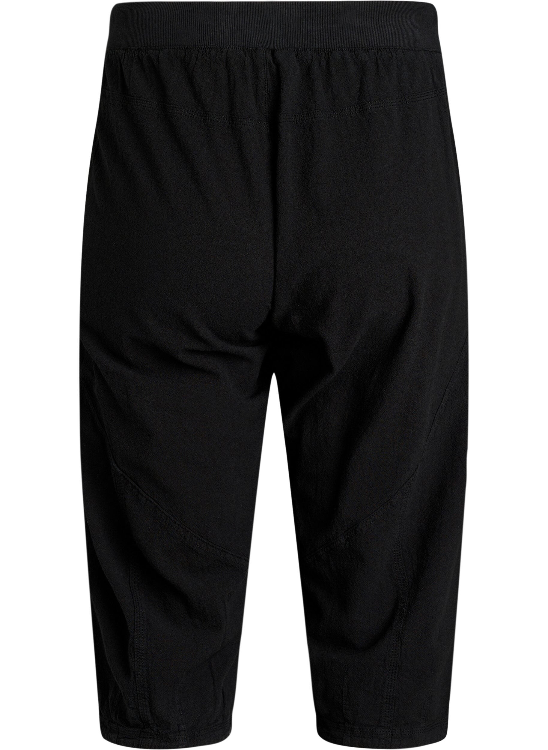 ZizziCapri-Hose aus Baumwolle, Schwarz, Packshot image number 1