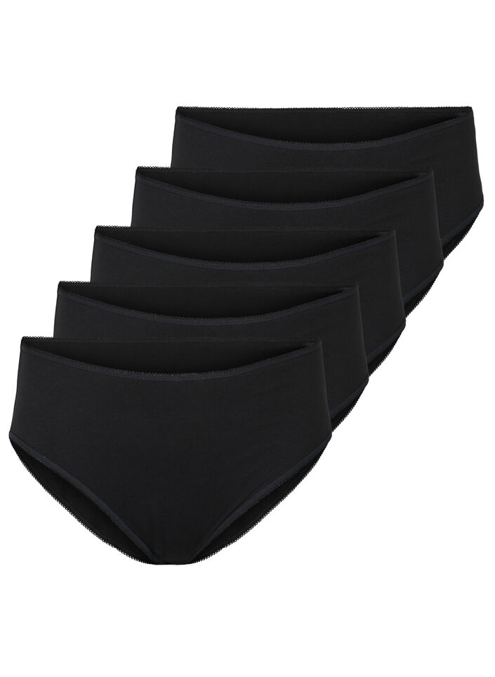 5er-Pack Slips mit regulärer Taillenhöhe, Black, Packshot image number 0