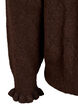 Strickjacke mit Harlekinmuster und V-Ausschnitt, Braun, Packshot image number 3