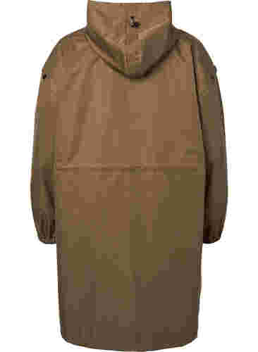 Winddichte Parka-Jacke mit verstellbarer Taille, Teak, Packshot image number 1