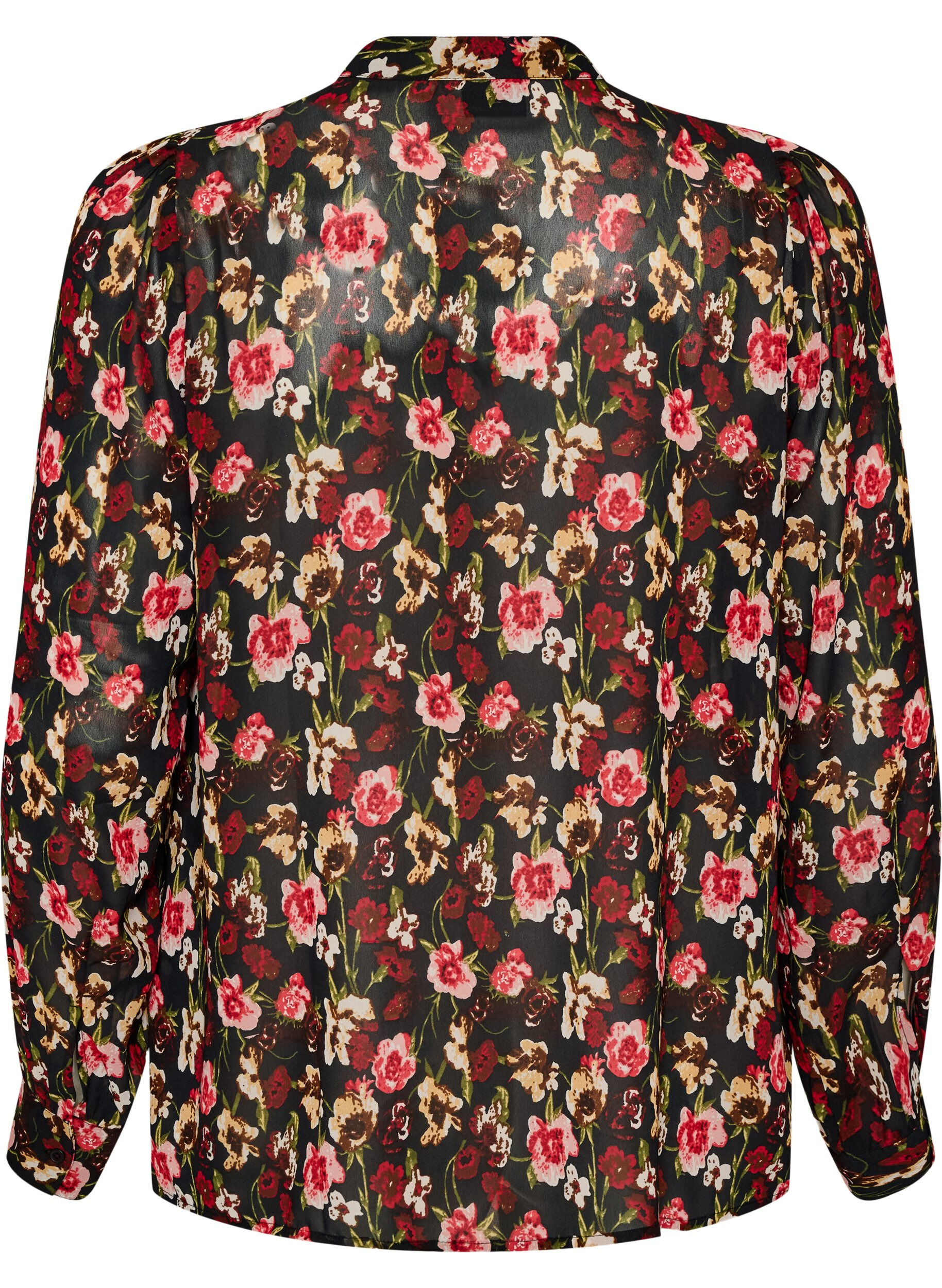 ZizziBluse mit Allover-Print und kurzer Knopfleiste, Rot, Packshot image number 1