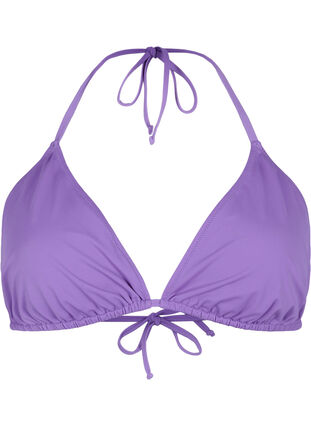 Einfarbiges Triangel-Bikinioberteil, Royal Lilac, Packshot image number 0