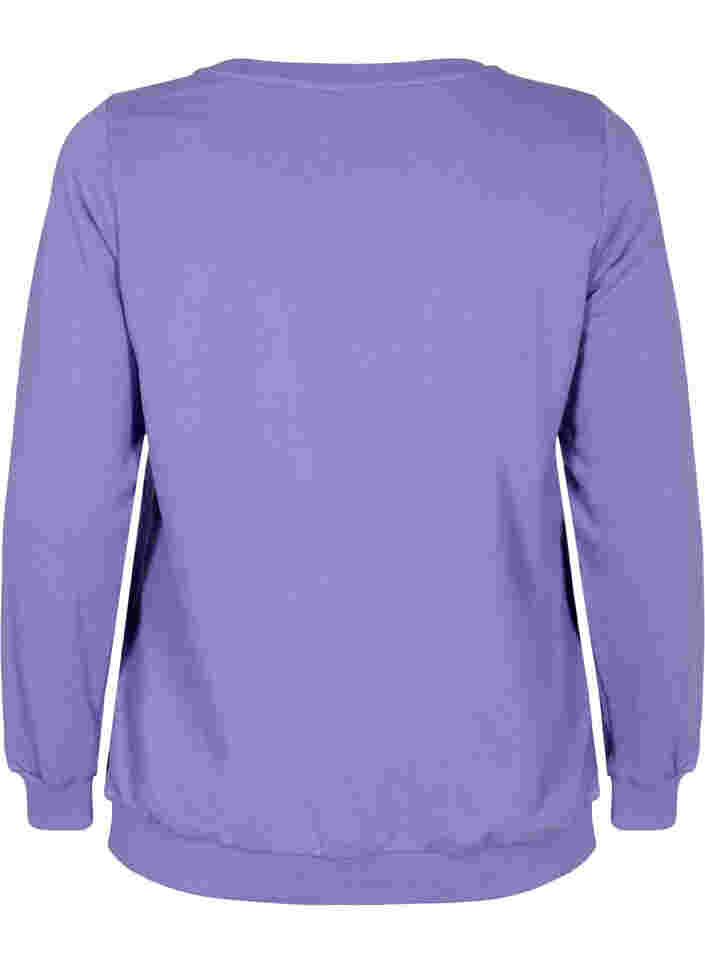 Baumwollsweatshirt mit Textprint, Veronica, Packshot image number 1